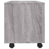 Szafka pod TV, na kółkach, szary dąb sonoma, 90x35x35 cm