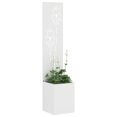 Ekran zapewniający prywatność w ogrodzie Biały 32 x 150 cm