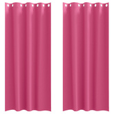 Firany blackout z kółkami 2 pcs Jasnoróżowy 260 x 140 cm