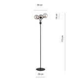 Lampa stojąca NOVA LP3 BLACK/GRAFIT