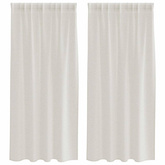 Firany Voile z zasłonami 2 pcs Kremowy 175 x 140 cm Poliester