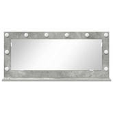 Lustro toaletowe Prostokątny Betonowy szary 100 x 45 x 18 cm