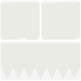 Krawężnik do trawnika 20 szt. 103 x 30 cm Stal Biały