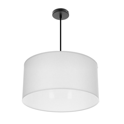 SHANTI lampa wisząca czarny 1x40W E27 abażur szary  31-38678