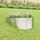 Krawężnik do trawnika 100 x 45 cm Stal srebrny