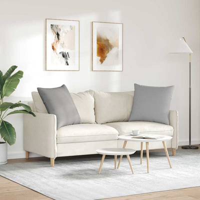 Poduszki na sofę 2 pcs Szary chmur 80 x 80 cm tkanina