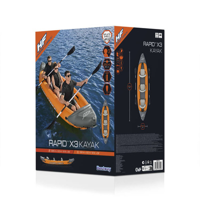 Bestway Nadmuchiwany kajak Hydro-Force Lite-Rapid x3 z akcesoriami