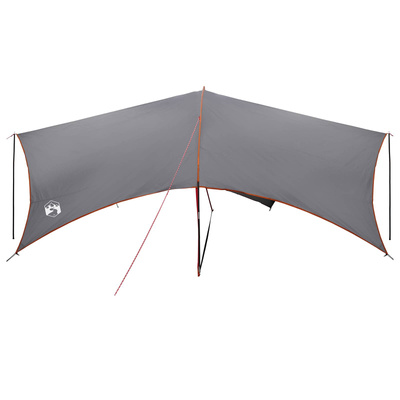 Wodoodporny tarp do campingu Szary i pomarańczowy