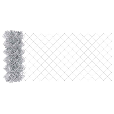 Ogrodzenie łańcuchowe 25 x 0,8 m Stal galwanizowana srebrny