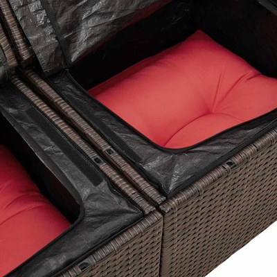 Sofa Ogrodowa z poduszką 184 x 62 x 69 cm polirattan