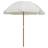 Parasol ogrodowy na stalowym słupku, 240 cm, piaskowy
