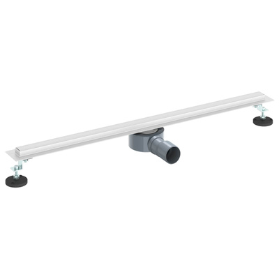 360° Odpływ prysznicowy z cienkim modelem srebrny 80 cm