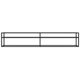 vidaXL Szafka pod TV, czarna, 220x40x40,5 cm, szkło hartowane