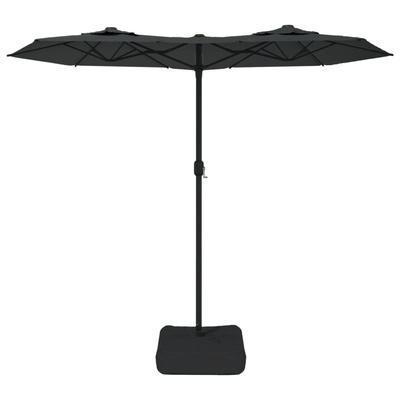 Podwójny parasol ogrodowy, antracytowy, 316x145 cm