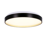 Florida lampa sufitowa plafon czarno złoty 18w led 33 cm klosz biały