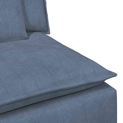 Modułowy moduł centralny sofy z poduszkami niebieski 100 cm