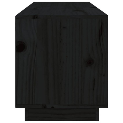vidaXL Szafka pod TV, czarna, 105x34x40 cm, lite drewno sosnowe