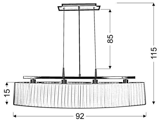 Lampa sufitowa wisząca 4X40W E14 patyna abażur biały BERG 34-45218