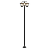 Lampion z 3 głowicami Czarny 16 x 16 x 187 cm Aluminium i ABS