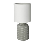 Lampka nocna Iner szara ceramiczna z abażurem Candellux