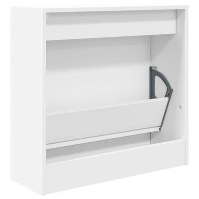 Szafka na buty, biała, 60x21x57 cm, materiał drewnopochodny