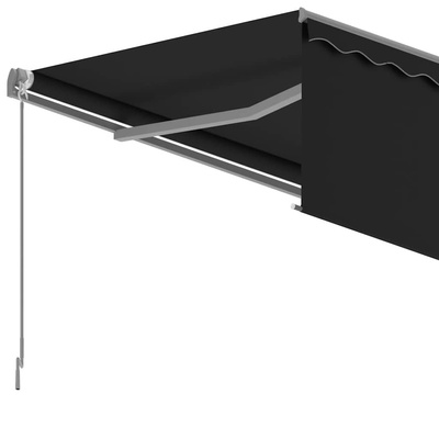 Automatycznie zwijana markiza z zasłoną, 5x3 m, antracytowa