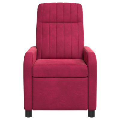 Fotel recliner Czerwone wino Welur