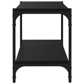 vidaXL Szafka pod TV, czarna 80x33x41 cm materiał drewnopochodny/ stal