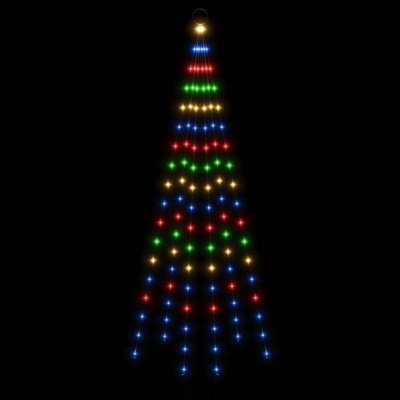 vidaXL Choinka do montażu na maszcie, 108 kolorowych diod LED, 180 cm