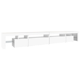 vidaXL Szafka pod TV z oświetleniem LED, biała, 290x36,5x40 cm