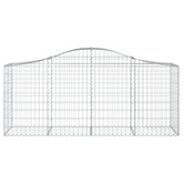 Kosze gabionowe, 14 szt, 200x50x80/100 cm, galwanizowane żelazo