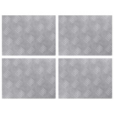 Stopień Prostokątny 4 pcs Srebrny 40 x 30 cm Aluminium