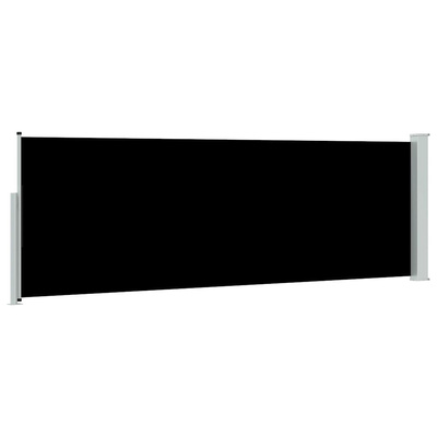 Wysuwana markiza boczna na taras, 100 x 300 cm, czarna