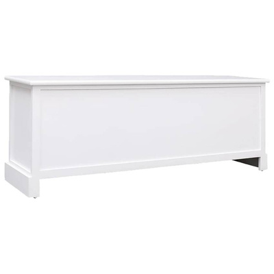 vidaXL Szafka pod TV, biała, 108x30x40 cm, drewno paulownia
