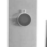 Prysznic ogrodowy z podstawą, WPC, stal nierdzewna