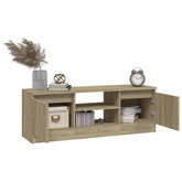 vidaXL Szafka pod TV, z drzwiczkami, dąb sonoma, 102x30x36 cm