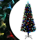 Sztuczna choinka z 300 diodami LED Zielony 240 cm PVC