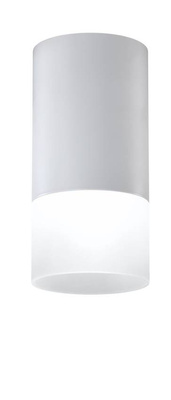 Lampa sufitowa tuba szara z mrożonym szkłem GU10 natynkowa