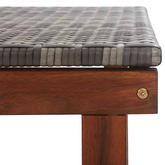 vidaXL Leżak, polirattan i lite drewno akacjowe, szary