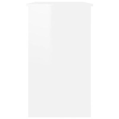 vidaXL Biurko, białe z połyskiem, 90x45x76 cm, materiał drewnopochodny