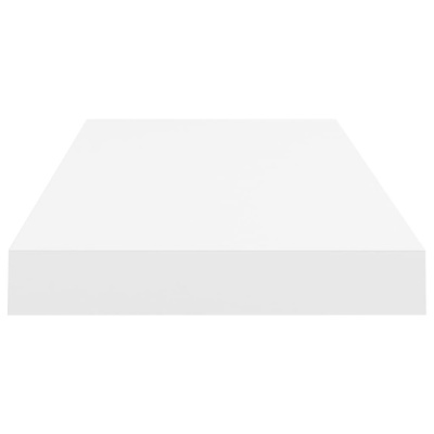 Półki ścienne, 2 szt., białe, 60x23,5x3,8 cm, MDF