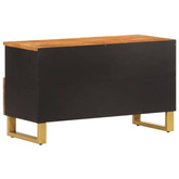 vidaXL Szafka pod TV, brązowo-czarna 80x33,5x46 cm, lite drewno mango