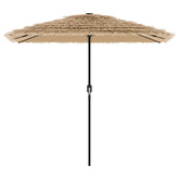 Parasol ogrodowy na stalowym słupku, brązowy, 248x248x248 cm