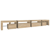 vidaXL Szafka pod TV z oświetleniem LED, dąb sonoma, 290x36,5x40 cm