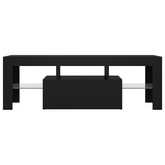 vidaXL Szafka pod TV z oświetleniem LED, czarna, 120x35x40 cm