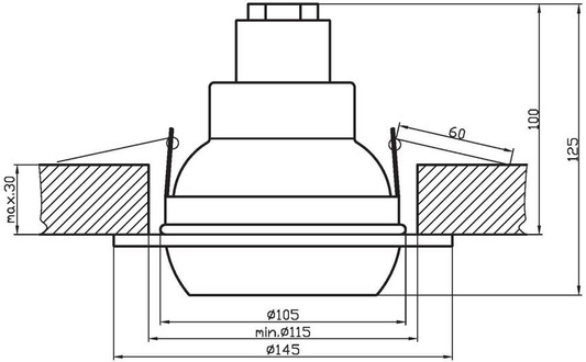 Oprawa stropowa ruchoma satyna nikiel R80 100W OZR-07 Candellux 2273337