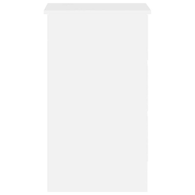 Biurko, białe z połyskiem, 90x45x76 cm, materiał drewnopochodny