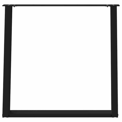 Nogi do stołu jadalnego w kształcie litery U 2 szt. Czarne 70x(72-73) cm Stal