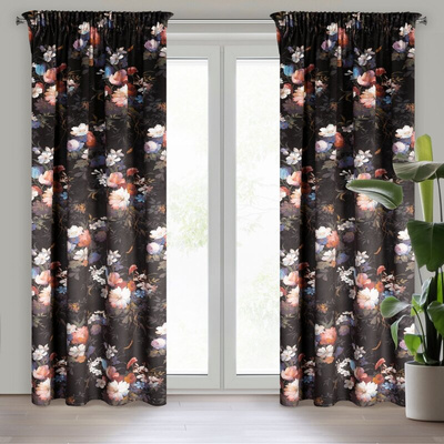 Zasłona Karen czarna 140x270