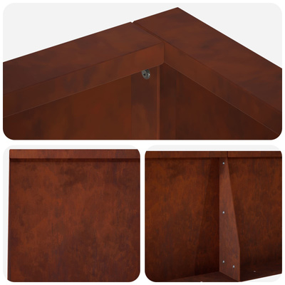 Mur oporowy 6 szt. 200 x 100 x 30 cm Stal kortenowska Rdzawy